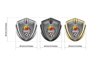 Fiat Abarth Badge Self Adhesive Max Design Stainless Steel